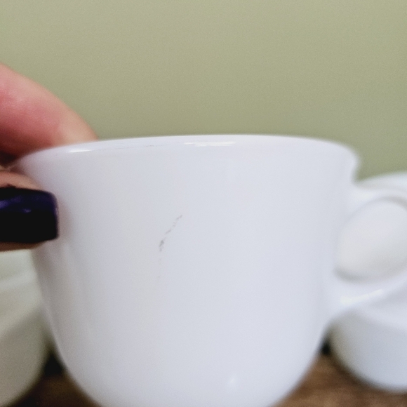 Vintage 1970s PYREX Opal Tea Cup Coffee Mug - set of 8 - Picture 8 of 9